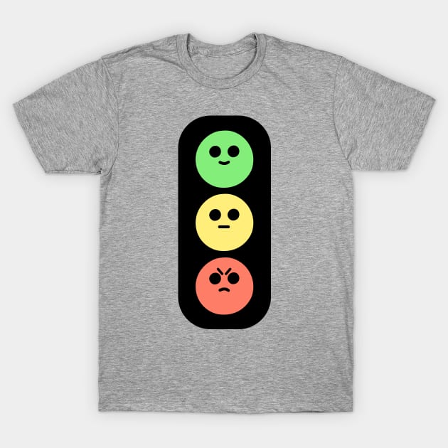 Traffic Light Emotions T-Shirt by JadedOddity
